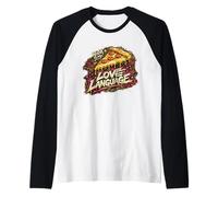 La Pizza E Il Mio Linguaggio Dellamore Maglia con Maniche Raglan