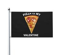 La Pizza È Il Mio San Valentine Garden Flag Divertente Bandiere Di Benvenuto Con 2 Occhielli Bandiere Da Giardino Decorazione Per Esterni Interni All'Aperto 90X152Cm