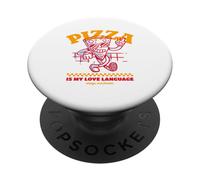 La pizza è la mia lingua d"amore (Grafica divertente) PopSockets PopGrip Adesivo