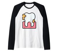 La placca è Un batterio della Carie Dentale Whack Maglia con Maniche Raglan