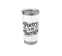 La poesia è la mia terapia Bicchiere termico in acciaio inox doppia parete