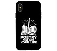 La poesia salverà la tua vita Poeta Scrittore Parola Parlata Autore Custodia per iPhone X/XS