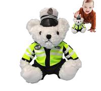 La polizia veste l'orsacchiotto | Peluche orsetti ripieni in abito da polizia | Simpatico orsacchiotto morbido di peluche, orso di peluche decorativo, regali di compleanno a di Natale per bambine