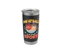 La polpetta è il mio sport preferito ama le polpette di cuoco italiano Bicchiere termico in acciaio inox doppia parete