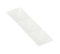 La Porcellana Bianca - Antipastiera Rettangolare a 3 scomparti Convivio