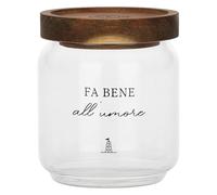 La Porcellana Bianca - Barattolo contenitore zucchero in vetro borosilicato, capacità 400 ml, collezione I Garbati