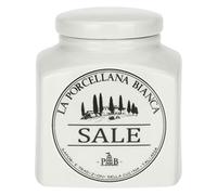 La Porcellana Bianca, Barattolo per Sale da Cucina in Porcellana Decorata, Linea Conserva, Capienza 500ml