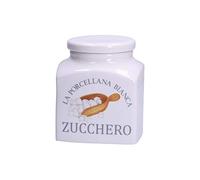 LA PORCELLANA BIANCA Conserva Barattolo Deco Zucchero 1,1L Bianco Porcellana