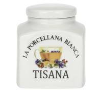LA PORCELLANA BIANCA Conserva Barattolo Contenitore Deco Tisana 0,5L Porcellana