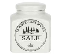 PORCELLANA BIANCA BARATTOLO SALE Conserva Deco 1,10lt P01261100S