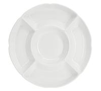 La Porcellana Bianca - Convivio Piatto da Portata Rotondo 5 Parti cm 25,5 in Confezione Regalo, Bianco