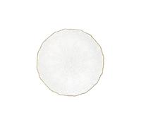 LA PORCELLANA BIANCA Maestà Piatto da Portata Rotondo Filo Oro 33cm Vetro