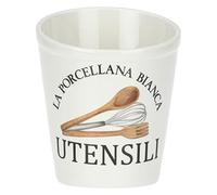 LA PORCELLANA BIANCA Porta utensili in porcellana H 18 cm