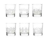 La Porcellana Bianca - Shottini Mix in Gift Box Set da 6 pz - Arredo Casa, Cucina - Linea Babila - Idea Regalo - Vetro - 5 Cl; Ø 5,7; h5,5 cm
