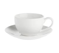 La Porcellana Bianca - Tazza The da 220cc con Piattino - Ideale per il tè, elegante e resistente, perfetta per ogni occasione. Linea Essenziale