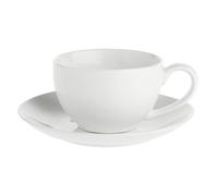 LA PORCELLANA BIANCA - Tazzina Caffè da 100cc con Piattino cc - Tazza da caffè piccola e raffinata, perfetta per momenti di relax. Linea Essenziale
