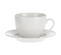 LA PORCELLANA BIANCA Collina Tazza Te con Piattino 350ml Bianco Porcellana