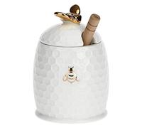 La Porcellana Bianca - Vasetto Miele con Servimiele in Gift Box - Arredo Casa, Tè, Caffè e Colazione - Porcellana - Ø 8; h12 cm