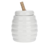 LA PORCELLANA BIANCA Vasetto miele con servimiele MENAGE bianco Ø8,5 H11 cm