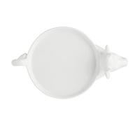 La Porcellana Bianca - Vassoio Mucca per Formaggio e Burro in Gift Box - Arredo Casa, Complementi Tavola - Porcellana - Ø 16; Altezza 25x9cm