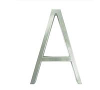 la porta sul muro, Numeri civici 3D for esterni, 5 pollici, argento, confezione da 1, 0-9, ABC, barrato(A)