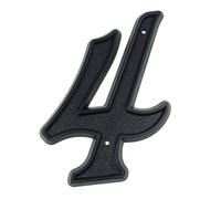 la porta sul muro, Numeri civici for esterni in plastica ABS nera, altezza 139 mm, numeri da 0 a 9(4)