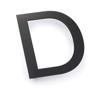 la porta sul muro, Numeri civici galleggianti da 5 pollici, cartello for porta montato in acciaio inossidabile 18-8, nero opaco(Letter D)