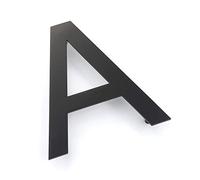 la porta sul muro, Numeri civici galleggianti da 5 pollici, cartello for porta montato in acciaio inossidabile 18-8, nero opaco(Letter a)