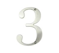 la porta sul muro, Numeri civici in argento da 4 pollici, confezione da 1 cifra da 0 a 9, for porte esterne(3)