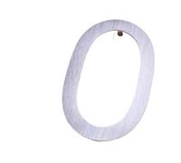 la porta sul muro, Numeri e lettere di indirizzo da 5 pollici galleggianti in acciaio inossidabile 304 nichel spazzolato(Number 0)