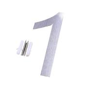 la porta sul muro, Numeri e lettere di indirizzo da 5 pollici galleggianti in acciaio inossidabile 304 nichel spazzolato(Number 1)