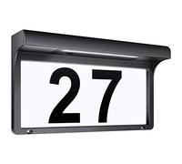 la porta sul muro, Numero civico a LED solare for targa con indirizzo for porta di casa e giardino
