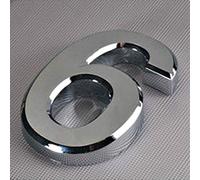 la porta sul muro, Targa con numero civico placcato argento 5 cm(6)