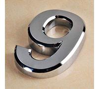 la porta sul muro, Targa con numero civico placcato argento 5 cm(9)