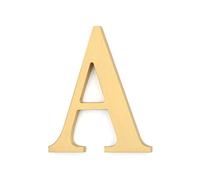 la porta sul muro, Targa for porta con numeri civici galleggianti in ottone massiccio autoadesivi, altezza 6,5 cm(Letter a)