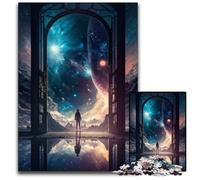 La porta verso l'ignoto, puzzle in legno da 1000 pezzi per adulti, attività divertenti da fare a casa, regalo di compleanno, regali da viaggio, 50x75CM/19,68x29,52 pollici.
