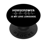 La potenza è il mio linguaggio d'amore - Macchina da corsa Muscle Car Guy PopSockets PopGrip Adesivo