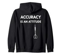 La precisione delle Freccette è Un atteggiamento Che Lancia la Messa a Fuoco Tee Felpa con Cappuccio