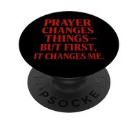 La preghiera cambia le cose, ma prima mi cambia cristiano PopSockets PopGrip Adesivo