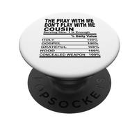 La preghiera cugina divertente cugini uomini donne riunione di famiglia PopSockets PopGrip Adesivo