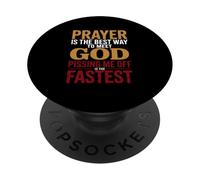 La preghiera è il modo migliore per incontrare Dio che mi fa incazzare è più veloce PopSockets PopGrip Adesivo