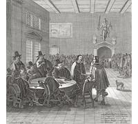 La presentazione della ratifica della pace di Munster 15 maggio 1648 che pose fine alla Guerra degli Ottant'anni tra Spagna e Paesi Bassi. Dopo un'opera di un artista sconosciuto; Illustrazione Poster