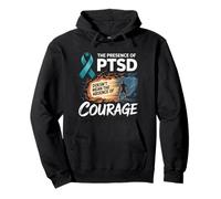 La presenza di PTSD Non Significa Assenza di Coraggio Felpa con Cappuccio