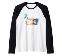 La presenza di PTSD Non Significa Assenza di Coraggio Maglia con Maniche Raglan