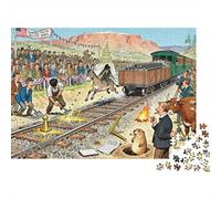 La prima ferrovia transcontinentale Puzzle in Legno Impermeabile Puzzles Da 1000 Pezzi Per Adulti Impossibili Giochi Di Impegnativi