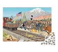 La prima ferrovia transcontinentale Puzzle in Legno Impermeabile Puzzles Da 1000 Pezzi Regali Per Adulti Colorati Giochi Di Impegnativi