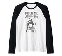La prima lezione di wrestling è un wrestler divertente gratuito Maglia con Maniche Raglan