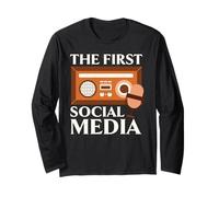 La Prima Radio radiooperatore di Trasmissione dei Social Media Maglia a Manica