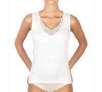 La Primula Verde Canottiera Intimo Donna Spalla Larga con Pizzo, Canotta Lana Cotone, Maglia Termica Donna, Ideale Termica in Stagione Invernale, da 3 a 8, Made in Italy