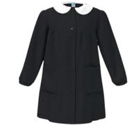 La Primula Verde Grembiule Nero Bambina Scuola Elementare e Medie con Bottoni e Colletto, Tessuto Resistente 6-15 Anni, Qualità Superiore (15 Anni, Si Logo)